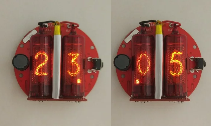 An updated version of the base for wristwatches on two IN-16 - My, Homemade, Clock, Wrist Watch, Lamp clock, Nixie clock, , With your own hands, Needlework without process, Video