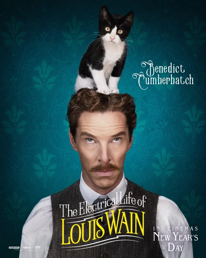 Posters of the characters of the film Cat Worlds of Louis Wayne - Movies, Poster, Actors and actresses, Benedict Cumberbatch, , Longpost, cat, , , , , , 