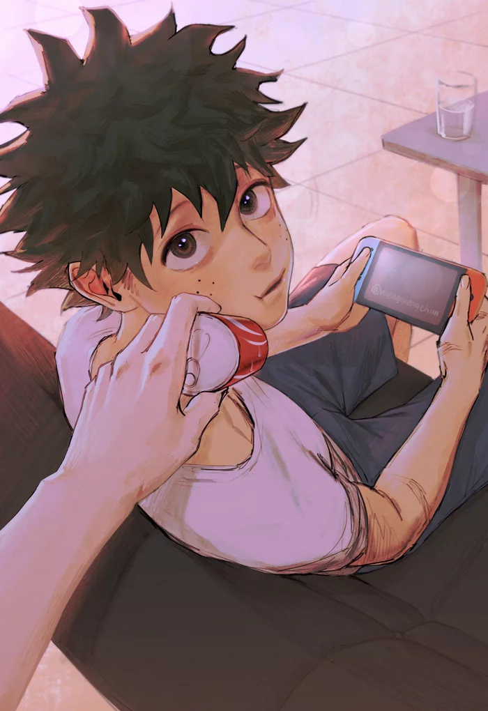 Continuation of the post Deku and Bakugo - Boku no hero academia, Midoriya izuku, Katsuki Bakugou, Senen-Ay, Yaoi, Anime art, Lime Art, Lime and Kiwi, Shipping, Reply to post, Longpost