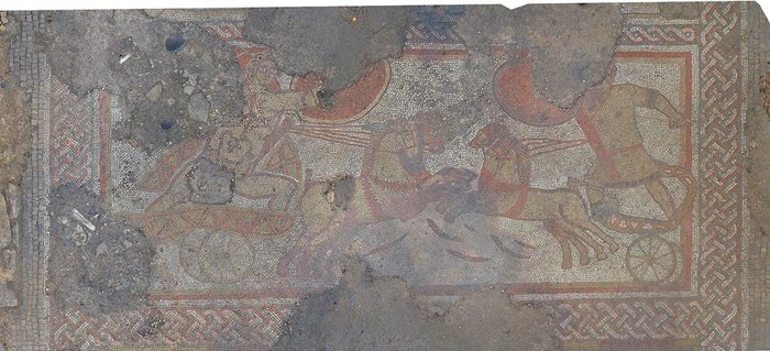Roman mosaic of Achilles found in England - Archaeological finds, The Roman Empire, Interesting, Mosaic, Story, Trojan War, Achilles, Hector, Archaeological excavations, Archeology, England, Great Britain, Video, Longpost