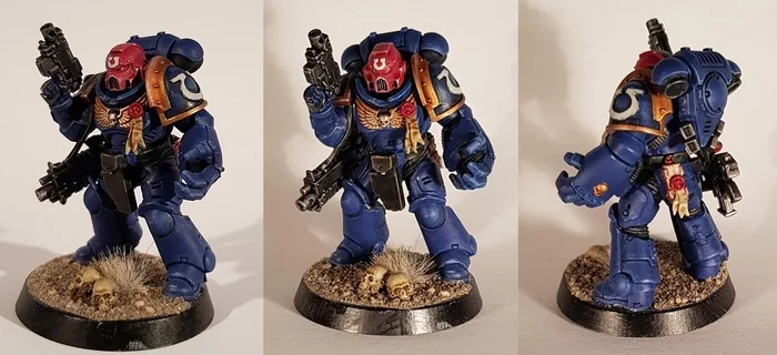 Ultramarine Sergeants - My, Warhammer 40k, Ultramarines, Painting miniatures, Longpost