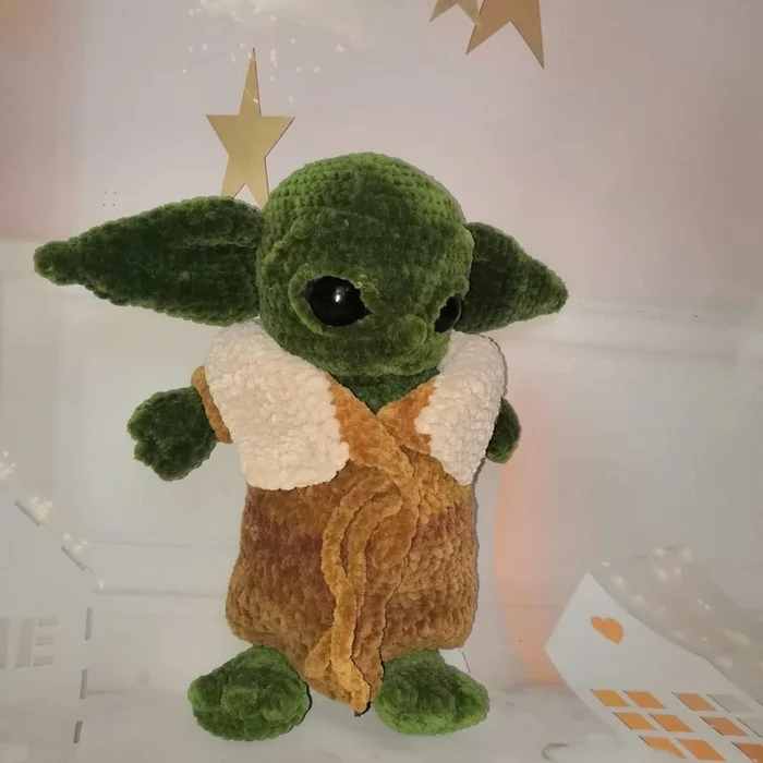 Baby Yoda! - My, Yoda, Star Wars VII: The Force Awakens, Star Wars VIII: The Last Jedi, Star Wars: Rogue One, Han Solo: Star Wars Stories, Star Wars: The Clone Wars, Crochet, Knitting, Amigurumi, Plush Toys, Soft toy, Presents, Longpost, Mandalorian