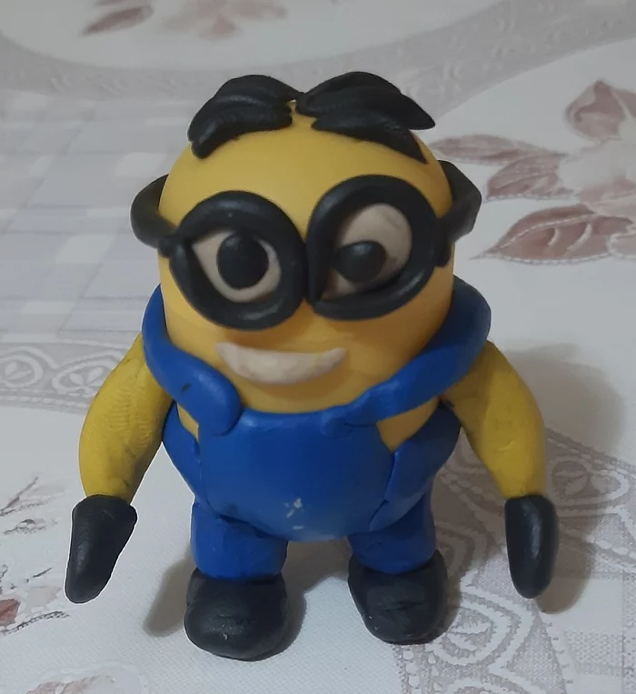 Is there a banana? - My, Minions, Plasticine, Children, Лепка