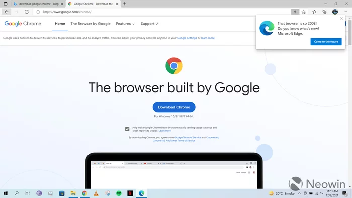 Windows has trouble installing Google Chrome - Computer, Google chrome, Windows, Microsoft Edge, Browser