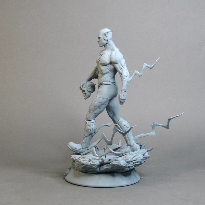 Flash - My, 3D, 3D печать, Flash, Superheroes, Photopolymer printing, Miniature, Longpost, Dc comics