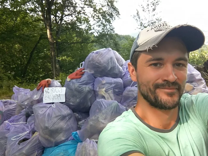 Artem Prygin, known under the pseudonym Grib Gribych, prefers to take a garbage bag in the forest not a basket, but a garbage bag - My, Garbage, Nature, Cleaning, Ecology, Longpost