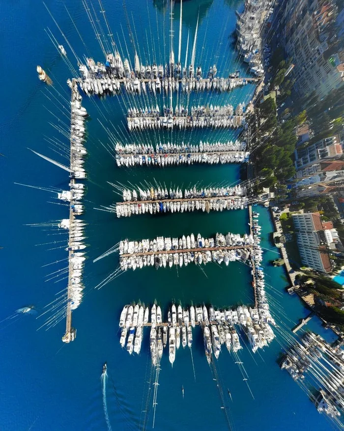 Signs are not only in the margins - Berth, Yacht, Sea, View from above, Pier, Boat, A boat, The photo