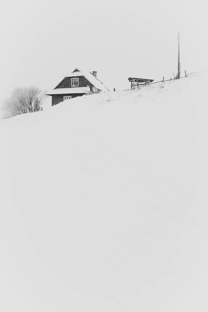 Домик в деревне - Моё, Фотография, Снег, Деревня