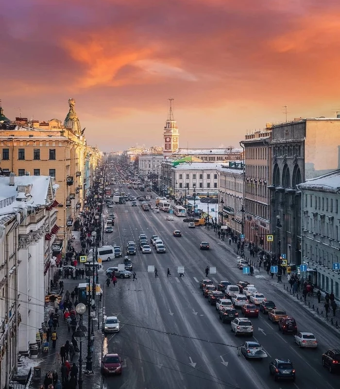 Санкт-Петербург - Фотография, Санкт-Петербург, Россия, Город, Зима, Красота, Невский проспект