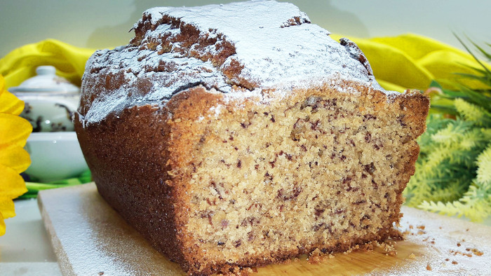 Безумно нежный банановый кекс к чаю: самый простой рецепт пышного кекса