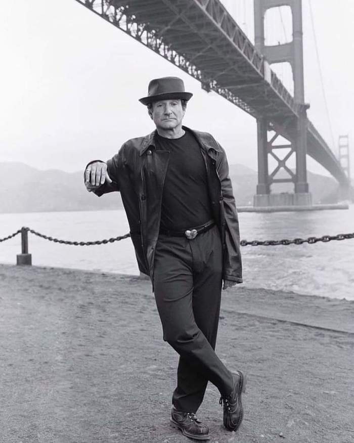 Mimes... mimes never change... - Robin Williams, Kindness, Los Angeles, Actors and actresses, Bridge, Mime, Golden Gate Bridge, San Francisco, The photo