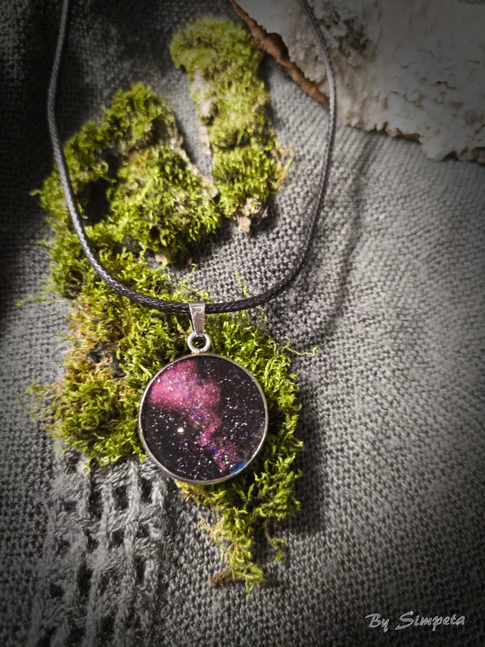 Pendants - pendants - with a glowing galaxy - My, Bysimpeta, Pendant, With your own hands, Hobby, Needlework without process, Space, Handmade, Galaxy, Needlework, Nebula, Sky, Night, Longpost