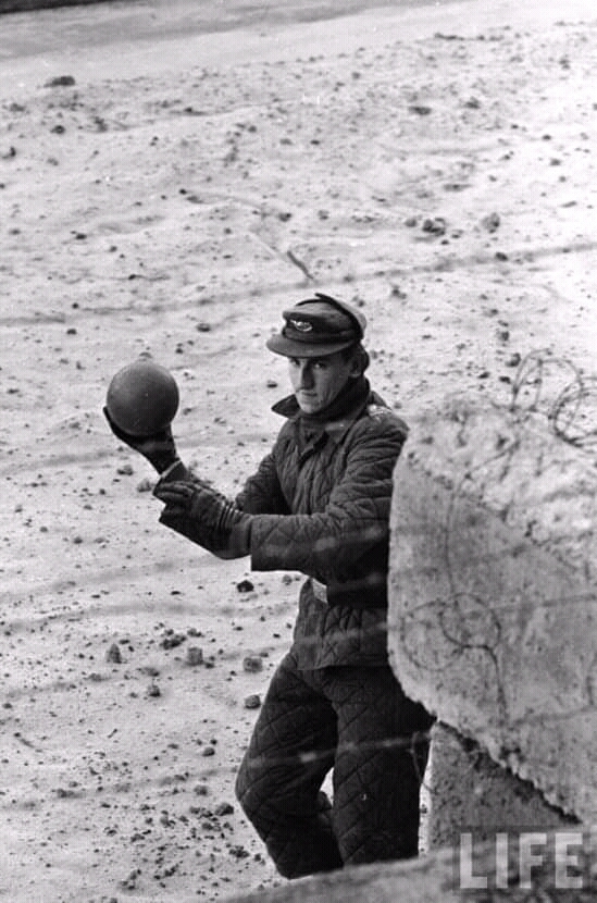 Uncle, bring back the ball! - Germany, Berlin, Berlin Wall, Iron curtain, Ball, The photo, Black and white photo