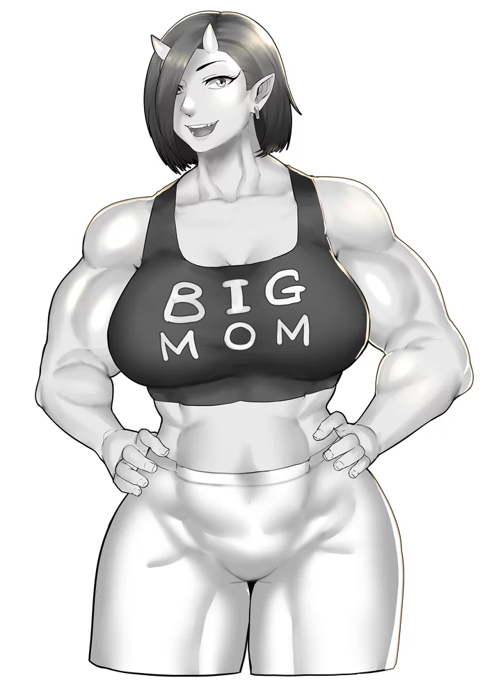 Big mommy - Strong girl, Muscleart, Demon they, Elf-San wa yaserarenai, Blaccbear, Anime art, Anime