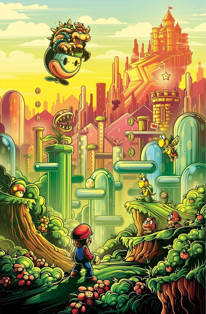  , Nintendo, Super Mario, 8 , Dan mumford