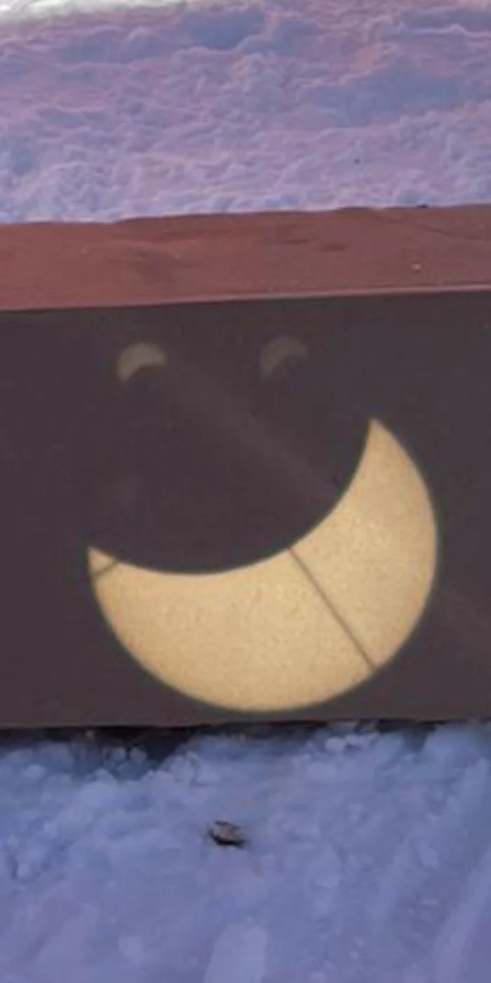 Smiling Sun Smiley - The sun, Eclipse, Smile, Smile, Positive, Weather, freezing, Antarctica, Solar eclipse, Longpost