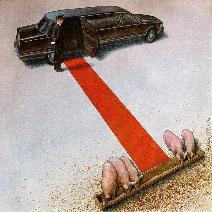 Pawel Kuczynski and his famous caricatures of modern society - Longpost, Images, Satire, Political satire