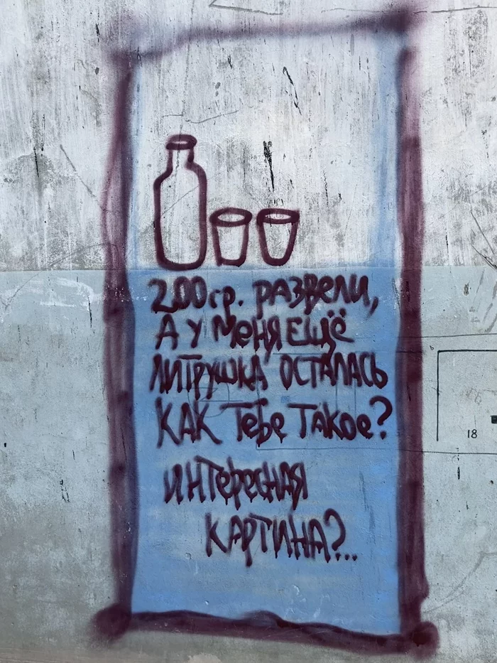 Something philosophical... - Nizhny Novgorod, Graffiti, The writing is on the wall, Alcohol