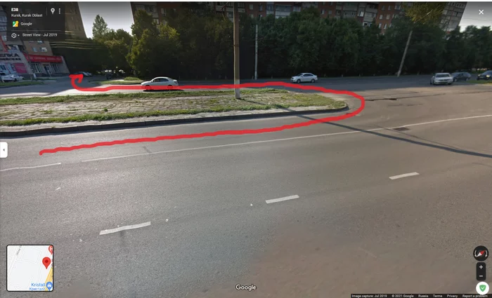 Through 3 rows and into the courtyard! - My, Kursk, Crash, Road accident, GIF, Longpost