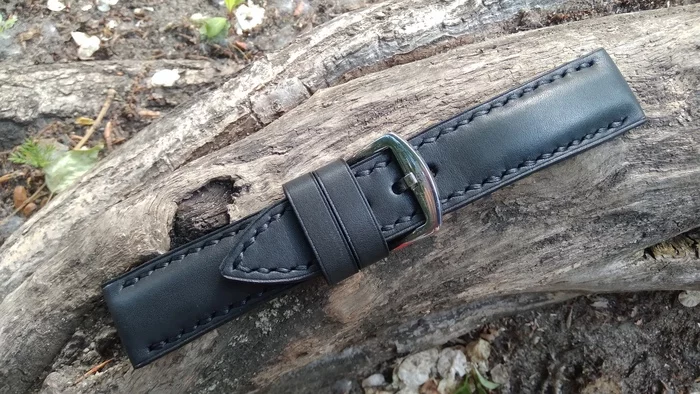 Watch strap 22 mm. Watch strap Fossil. Strap for Orient watches. Breitling watch strap - My, Needlework without process, Leather products, Wrist Watch, Clock, Strap, Natural leather, Presents, Accessories, Male, Handmade, Longpost