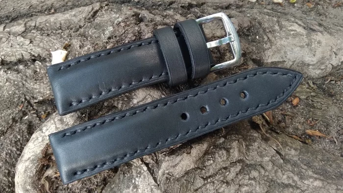 Watch strap 22 mm. Watch strap Fossil. Strap for Orient watches. Breitling watch strap - My, Needlework without process, Leather products, Wrist Watch, Clock, Strap, Natural leather, Presents, Accessories, Male, Handmade, Longpost