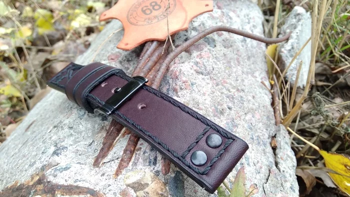 Watch strap 22 mm. Watch strap Fossil. Strap for Orient watches. Breitling watch strap - My, Needlework without process, Leather products, Wrist Watch, Clock, Strap, Natural leather, Presents, Accessories, Male, Handmade, Longpost