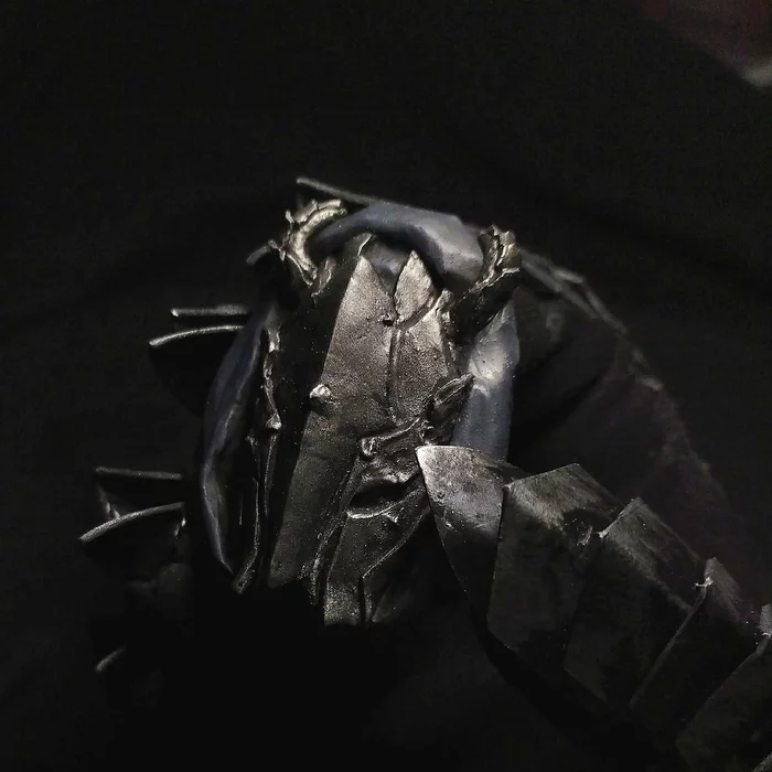 Shadow of Mordor - My, Needlework without process, Lord of the Rings, Middle-Earth: Shadow of Mordor, Middle-Earth: Shadow of War, Helmet, Polymer clay, Nazgul, Longpost