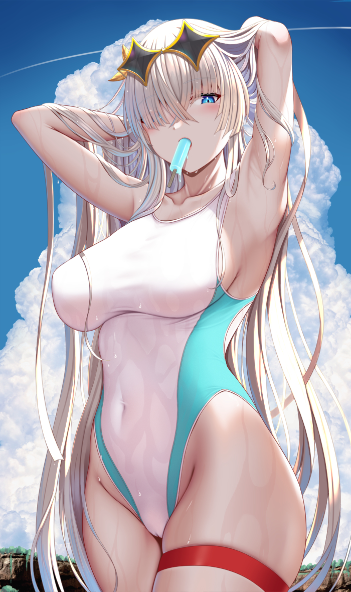 Anastasia Fate / grand order - NSFW, Fate grand order, Anastacia, Hand-drawn erotica, Erotic, Swimsuit, Boobs, Games, Longpost