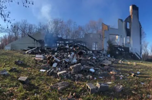 An American burned down his house while trying to smoke snakes - Snake, Reptiles, Fire, Wild animals, Interesting, USA, Video, Longpost