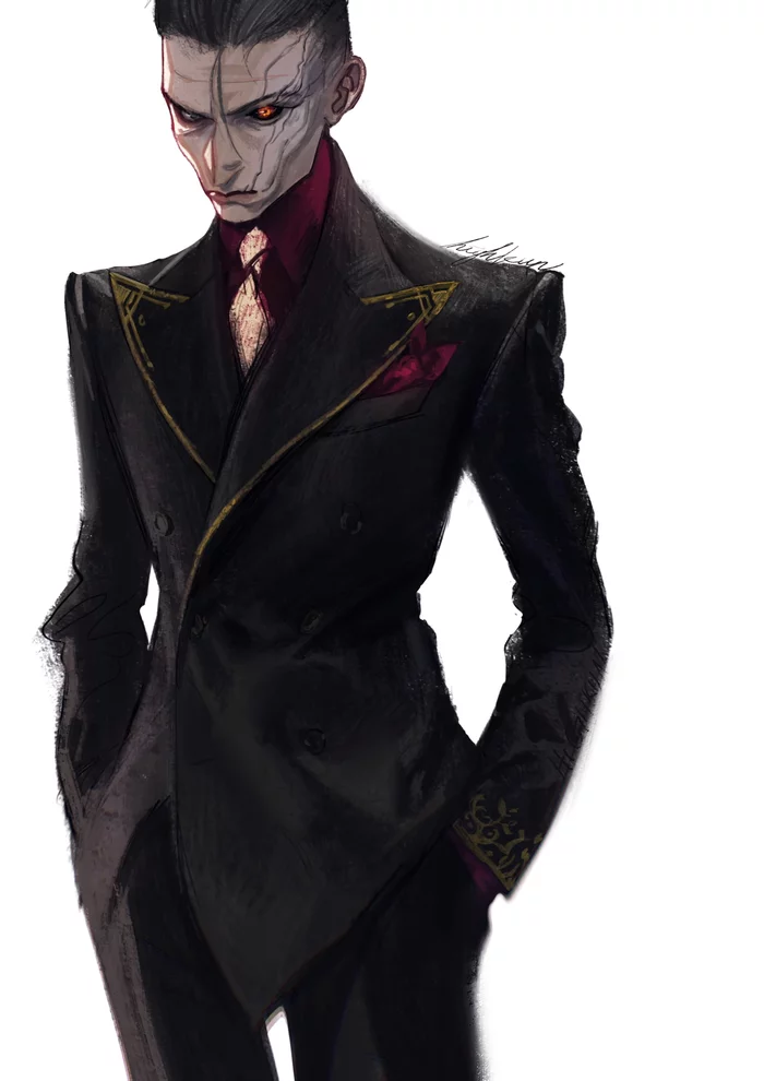 Zaun’s crime boss needs a crime suit - Art, Silco, Silko, League of legends, Arcane, Highkun