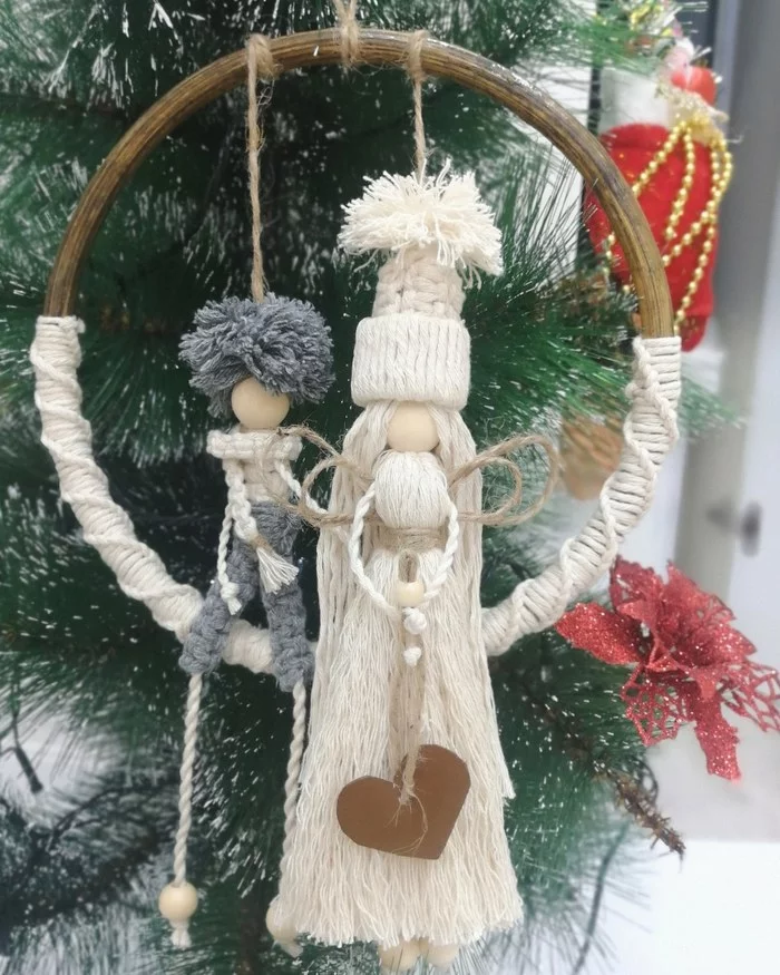 Macrame, angels, New Year's couple...) - Macrame, New Year, Presents, Christening, Christmas, Creation