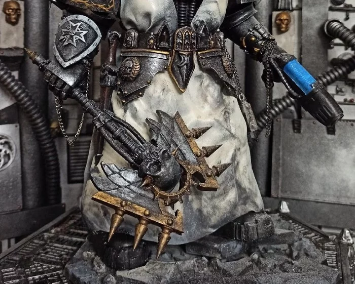 Chaplain of the Black Templars - My, Warhammer 40k, Modeling, Miniature, Painting miniatures, Hobby, Collecting, Warhammer, With your own hands, Longpost