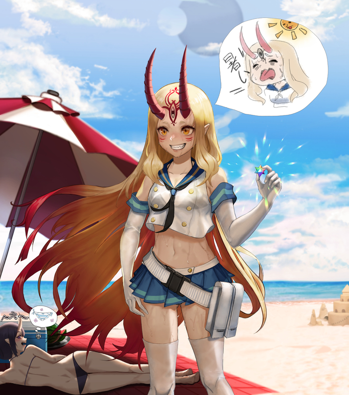   :3 , Anime Art, Fate, Fate Grand Order, Ibaraki Douji, Shuten Douji
