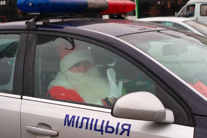 On the eve of the holiday - Republic of Belarus, Protests in Belarus, Father Frost, New Year, Detention, Red, White, Humor
