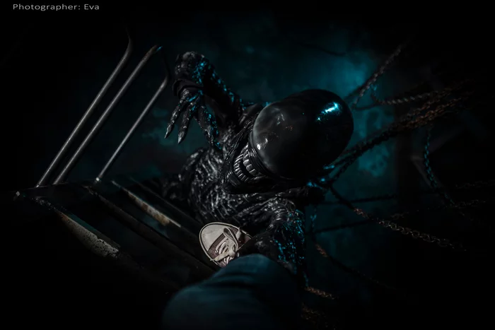 Косплей чужой Ксеноморф из фильма Alien Alien xenomorph cosplay - Моё, Alien: Isolation, Чужой, Косплей, Костюм, Фотография, Длиннопост