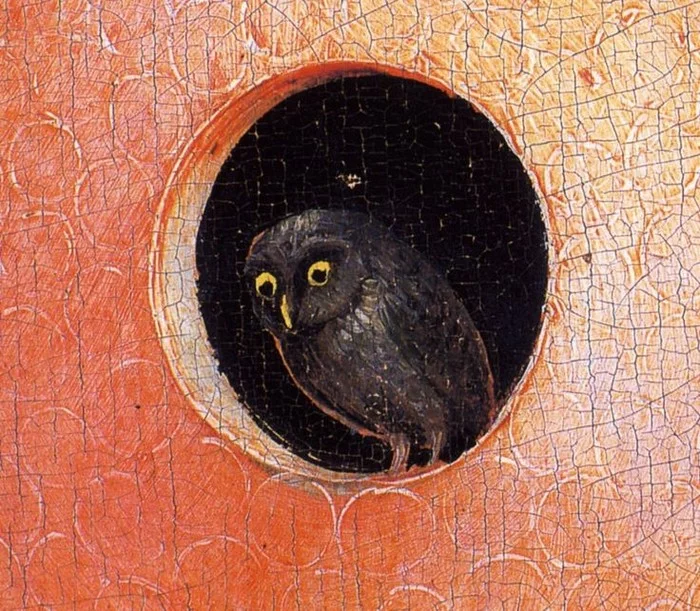 Owls... - Suffering middle ages, A selection, Bestiary, Longpost, Miniature, Hieronymus Bosch, Owl, Birds, Predator birds, Painting, Art, Strange humor, Ornithology