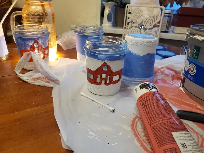 We make Christmas decorations from unnecessary glass containers - Decor, Decoration, With your own hands, Longpost, New Year, My