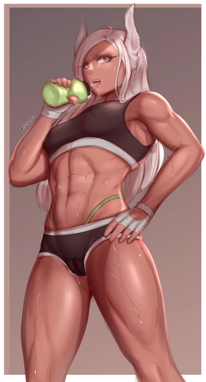 Strong bunny - Strong girl, Muscleart, Boku no hero academia, Miruko, Anime, Anime art, Fluffydus