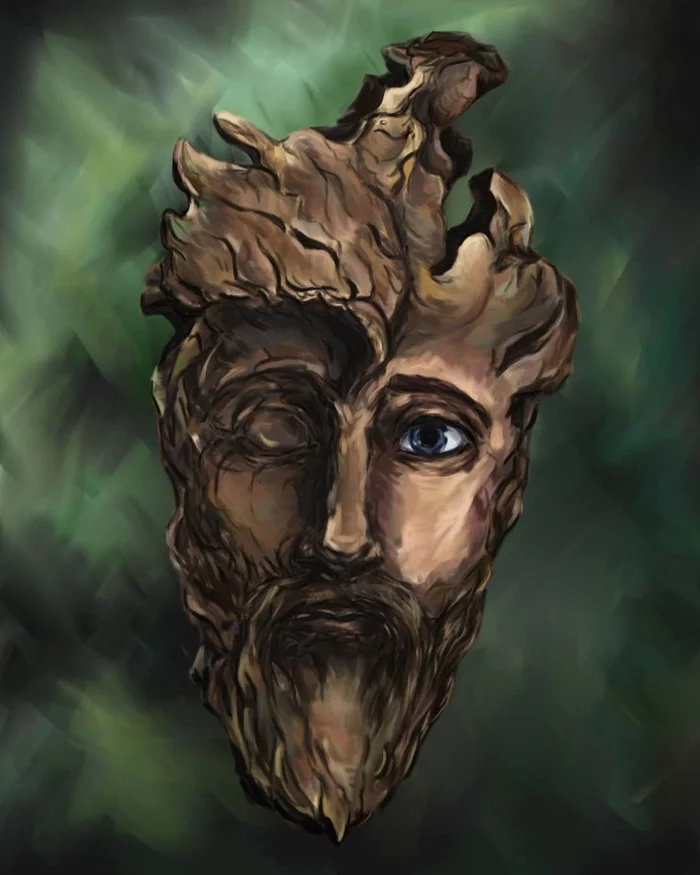 Treebeard - My, Art, Fan art, Fantasy, Artist, Painting