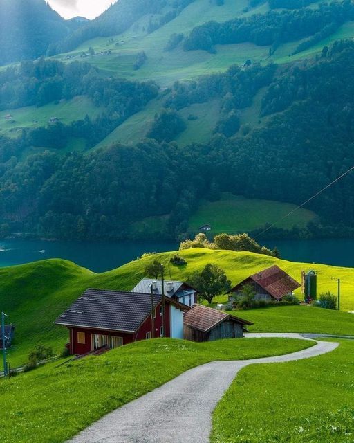 A village in Switzerland - Switzerland, Village, The photo