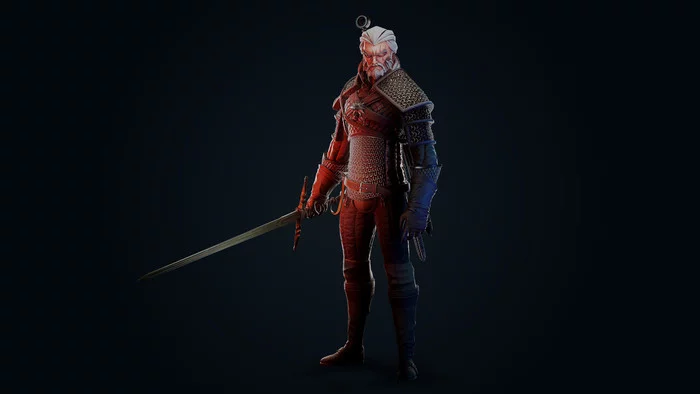 Geralt of Rivia by Michele Marchionni - Геральт из Ривии, Ведьмак, Арт, 3D, Анимация, Zbrush, Blender, Substance painter, Marmoset Toolbag, Game Art, Игры, Видео, Длиннопост, Michele Marchionni