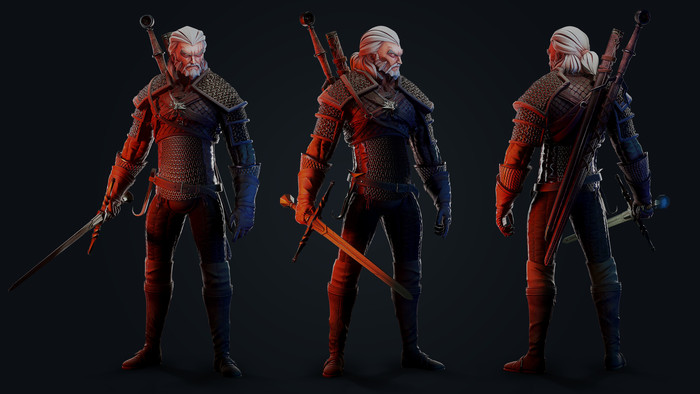 Geralt of Rivia byMichele Marchionni   , , , 3D, , Zbrush, Blender, Substance painter, Marmoset Toolbag, Game Art, , , , Michele Marchionni