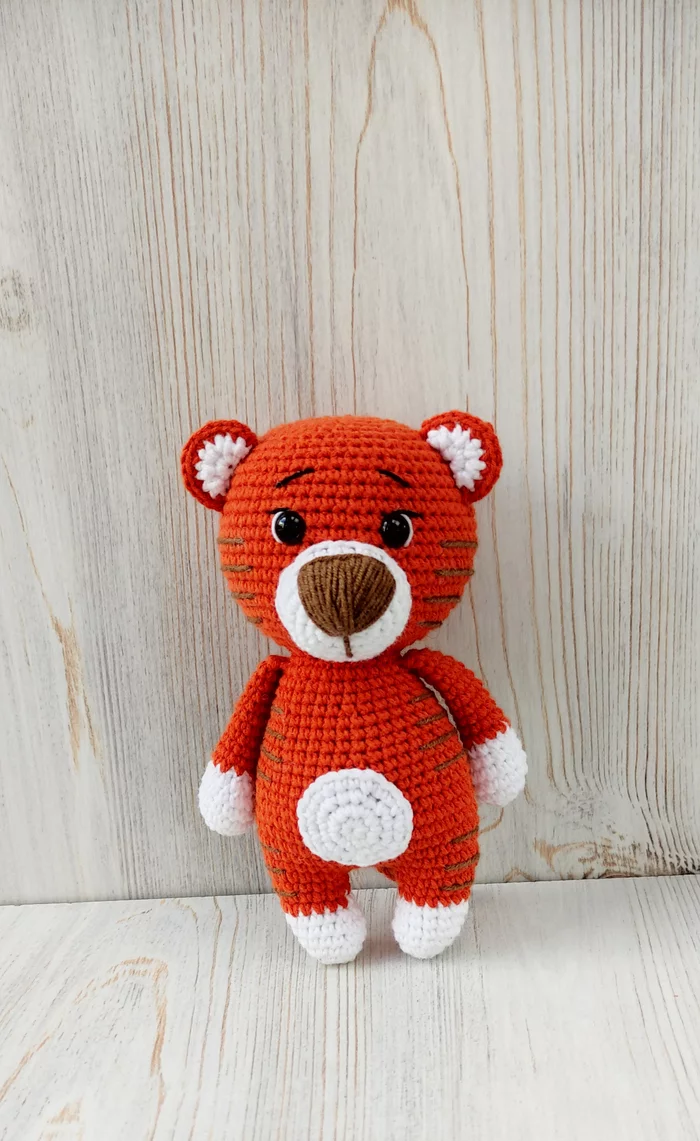 Tiger! Tiger! - My, Needlework without process, Crochet, With your own hands, New Year, Handmade, Tiger, Toys, Symbol of the year, 2022, Longpost