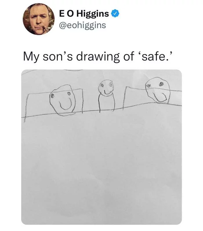 How My Son Draws the Word 'Safely' - Children, Parents and children, Drawing, Through the mouth of a baby, Bed, Screenshot, Family