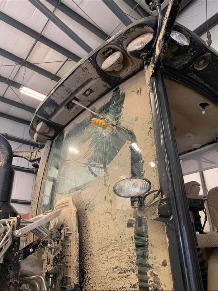 A car came to our service to repair it after a tornado in Kentucky - Corn, Tractor, Tornado, Reddit, Longpost, Penetration