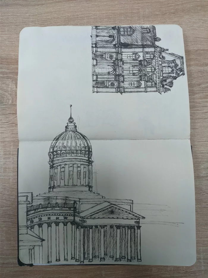 Assessment work - My, Sketch, Architecture, Saint Petersburg, Creation, Drawing