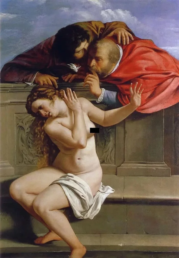 Susanna and the Elders by Artemisia Gentileschi, or the drama of the first feminist artist - My, Art, Painting, Painting, Artist, Bible, Parable, Oil painting, Art history, Feminists, Women, Longpost