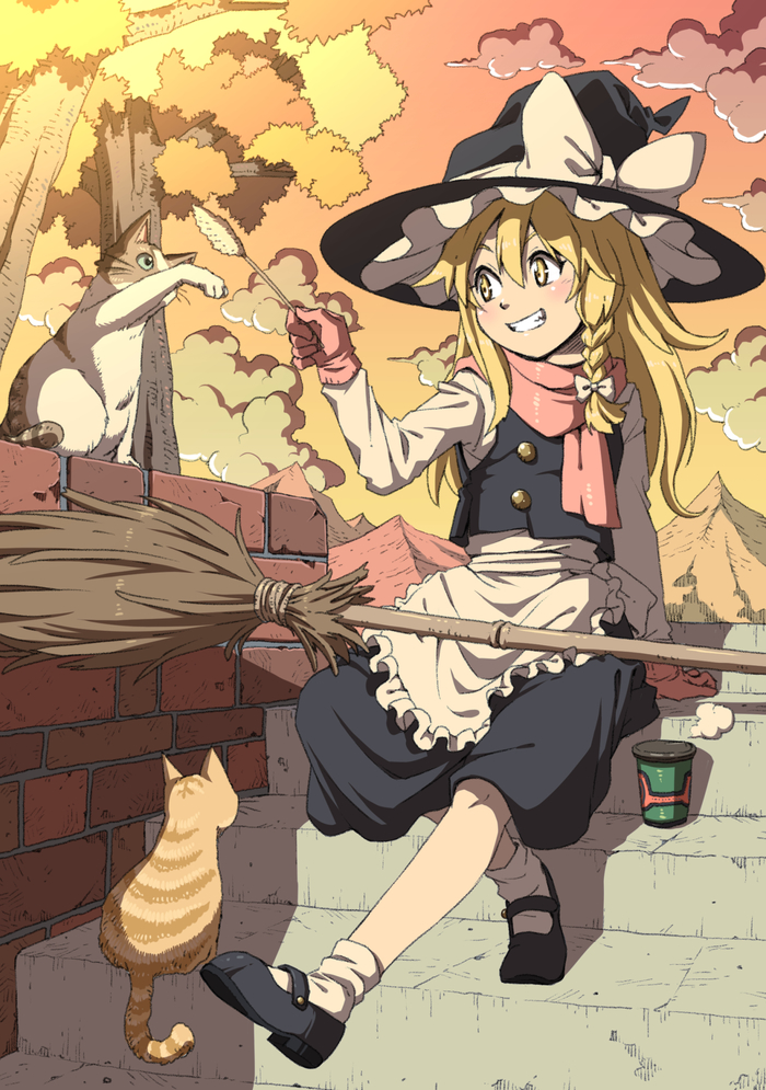  , Anime Art, Touhou, Kirisame Marisa, Inuno rakugaki