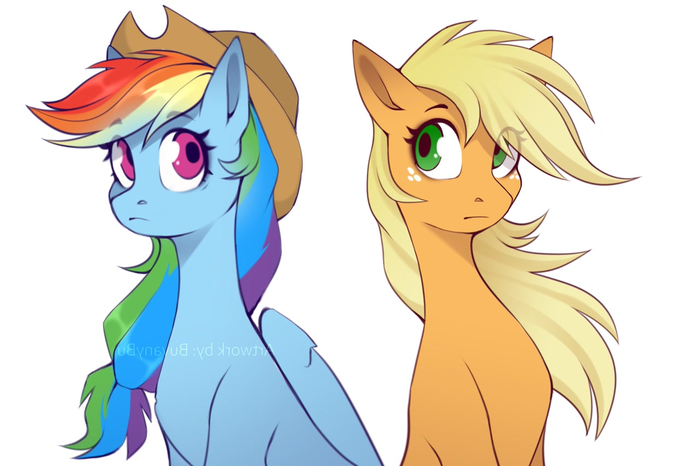  My Little Pony, Rainbow Dash, Applejack, Buvanybu