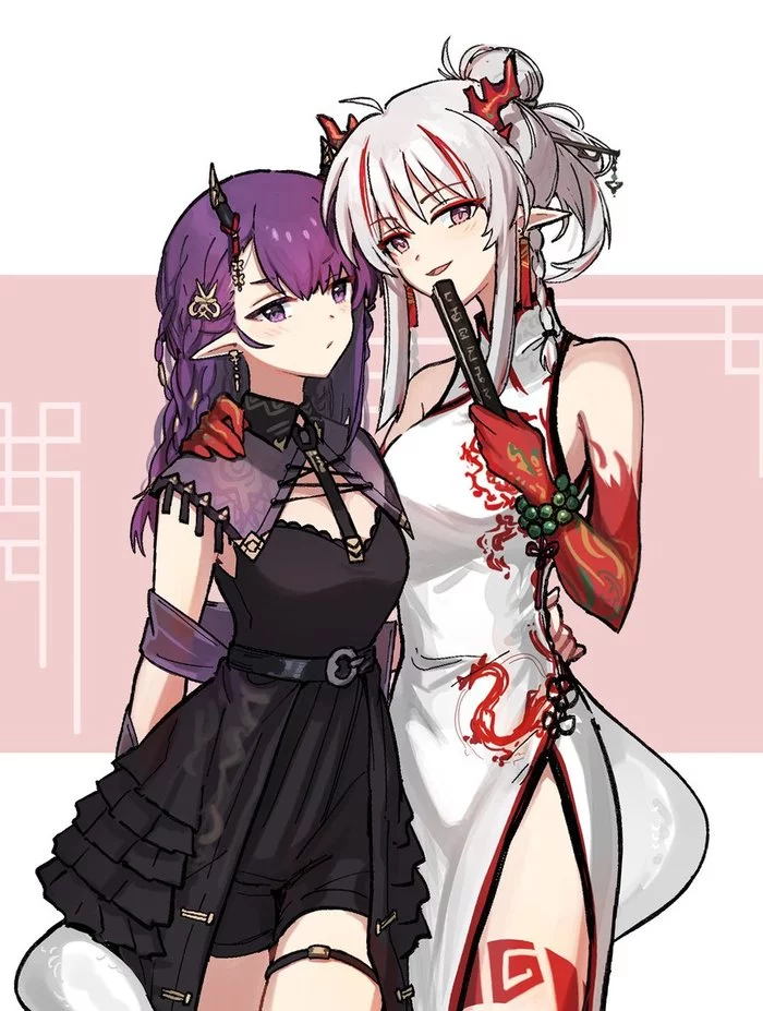 Arknights operator's - Аниме, Anime Art, Arknights, Beanstalk (Arknights), Nian, Lava (arknights), Surtr, W (Arknights), Plume, Frostnova, Длиннопост, Ceobe (Arknights)